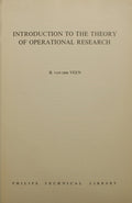 VEEN. (B. van der) INTRODUCTION TO THE THEORY OF OPERATIONAL RESEARCH.