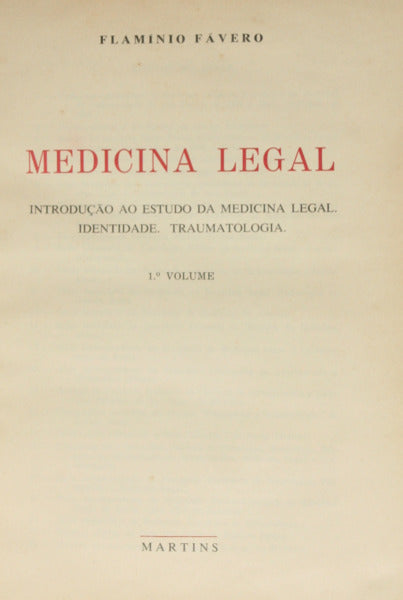 MEDICINA LEGAL. [3 VOLS.]