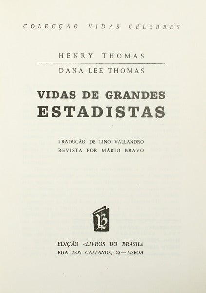 THOMAS. (Henry) e Dana Lee Thomas. COLECÇÃO VIDAS CÉLEBRES. [12 VOLS.]