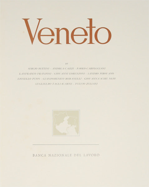 BETTINI. (Sergio) et al. VENETO.