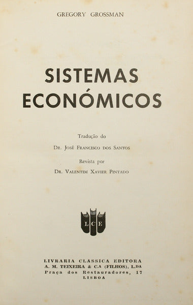 GROSSMAN. (Gregory) SISTEMAS ECONÓMICOS.