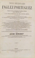 BENSABAT. (Jacob) NOVO DICCIONARIO INGLEZ-PORTUGUEZ.