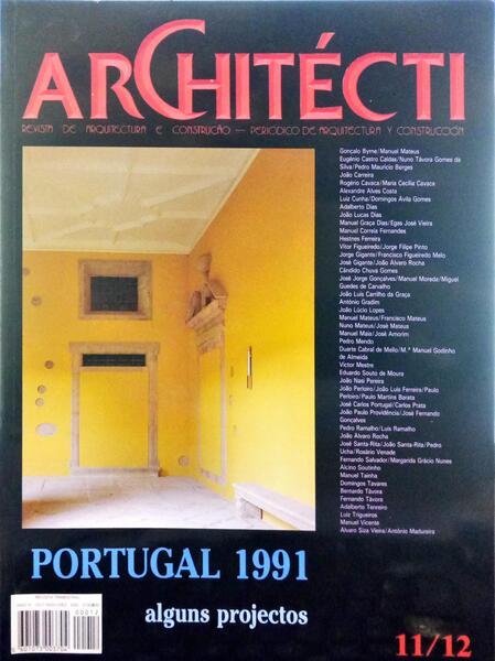 ARCHITÉCTI, N.º 11/12. PORTUGAL 1991.