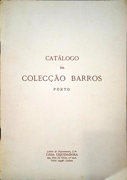 CATÁLOGO DO MOBILIÁRIO ARTÍSTICO QUE FAZ PARTE DA NOTÁVEL E VALIOSA COLECÇÃO BARROS.