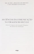 AS CIÊNCIAS DA COMUNICAÇÃO NA VIRAGEM DO SÉCULO.