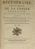 FÉRAUD. (Jean-François) DICTIONAIRE CRITIQUE, DE LA LANGUE FRANÇAISE. [3 VOLUMES].