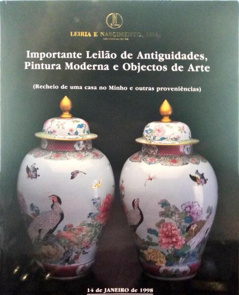 IMPORTANTE LEILÃO DE ANTIGUIDADES, PINTURA MODERNA E OBJECTOS DE ARTE, JANEIRO 1998.