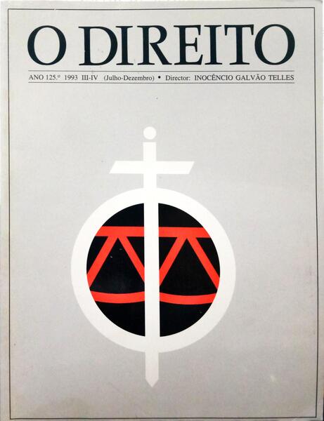 DIREITO (O), ANO 125.º, III-IV, JULHO-DEZEMBRO 1993.