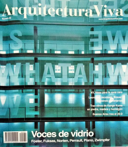 ARQUITECTURA VIVA N.º 82-83, ENERO-ABRIL 2002.