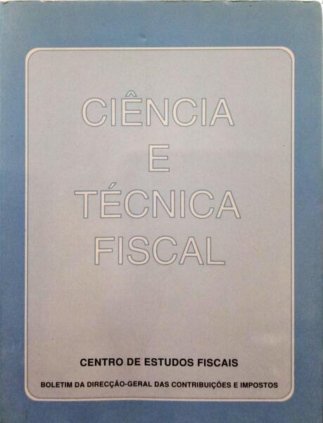 CIÊNCIA E TÉCNICA FISCAL, N.º 377, JANEIRO-MARÇO 1995.