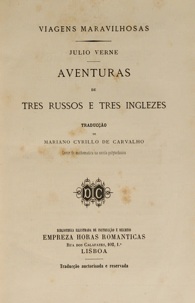 AVENTURAS DE TRES RUSSOS E TRES INGLEZES.