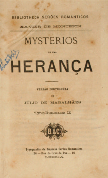 MISTERIOS DE UMA HERANÃ‡A. [6 VOLS.]