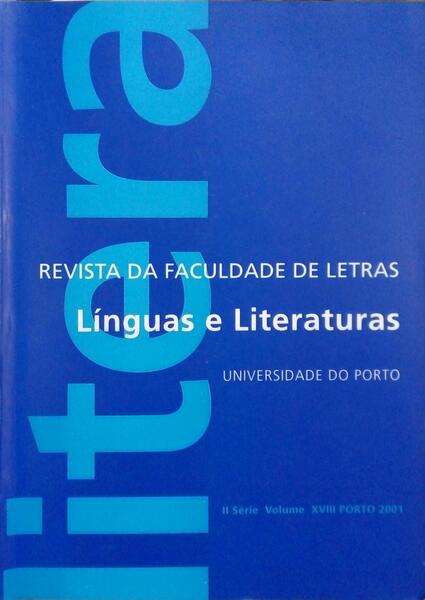 LÍNGUAS E LITERATURAS, II SÉRIE, VOL. XVIII, 2001.