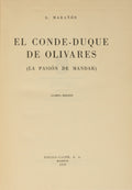 MARAÑÓN. (Gregorio) EL CONDE-DUQUE DE OLIVARES.