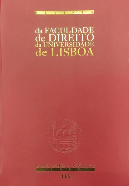 REVISTA DA FACULDADE DE DIREITO DA UNIVERSIDADE DE LISBOA, N.º 2, 1995.