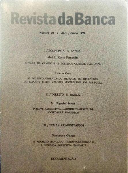 REVISTA DA BANCA, N.º 30, ABRIL/JUNHO 1994.