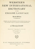 WEBSTER'S NEW INTERNATIONAL DICTIONARY OF THE ENGLISH LANGUAGE.