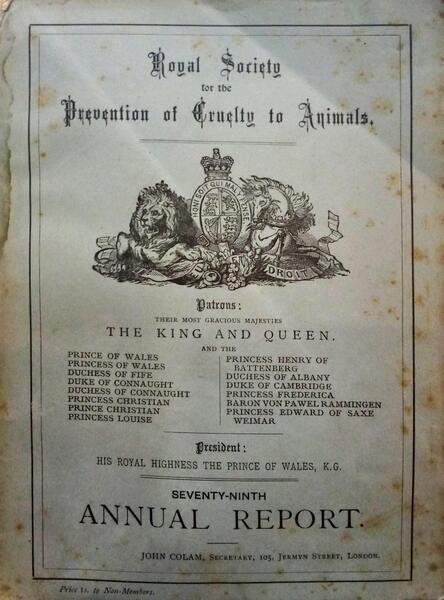 SEVENTY-NINTH REPORT OF THE ROYAL SOCIETY FOR THE PREVENTION OF CRUELTY TO ANIMALS (FOR 1902).