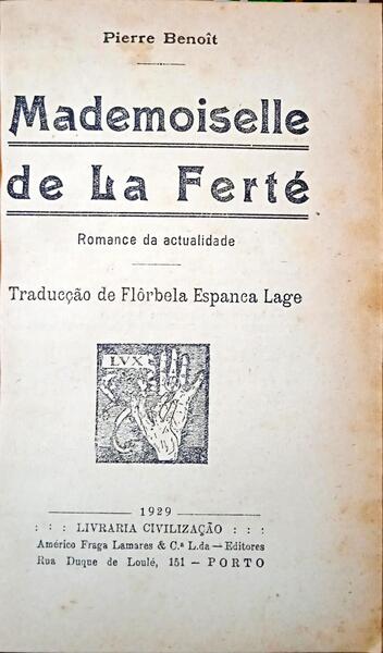 BENOÎT. (Pierre) MADEMOISELLE DE LA FERTÉ.
