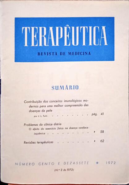 TERAPÊUTICA. REVISTA DE MEDICINA, N.º 117 1972.