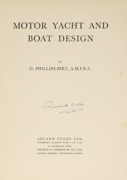 PHILLIPS-BIRT. (D.) MOTOR YACHT AND BOAT DESIGN.