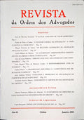 REVISTA DA ORDEM DOS ADVOGADOS ANO 61 - I, JANEIRO 2001.