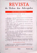 REVISTA DA ORDEM DOS ADVOGADOS ANO 61 - III, DEZEMBRO 2001. EDIÇÃO COMEMORATIVA.