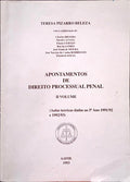 PIZARRO BELEZA. (Teresa) et al. APONTAMENTOS DE DIREITO PROCESSUAL PENAL. [2 VOLUMES]