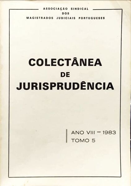 COLECTÂNEA DE JURISPRUDÊNCIA, ANO VIII, TOMO V - 1983.