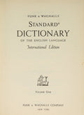 FUNK & WAGNALLS STANDARD DICTIONARY OF THE ENGLISH LANGUAGE. [2 VOLS.]