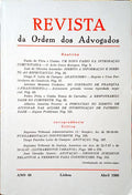 REVISTA DA ORDEM DOS ADVOGADOS ANO 48 - I, ABRIL 1988.