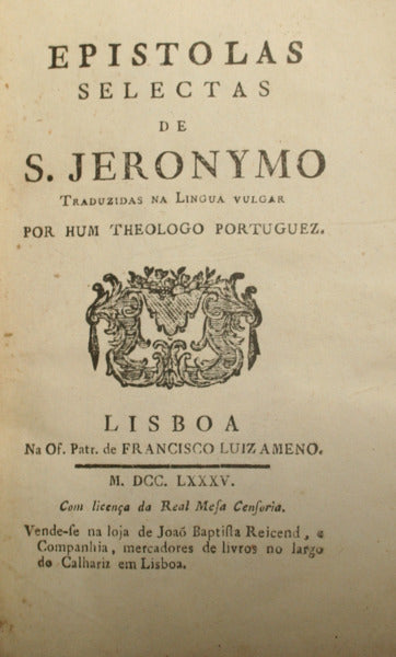 SÃO JERÓNIMO. EPISTOLAS SELECTAS