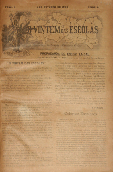 VINTEM (O) DAS ESCOLAS, PROPAGANDA DO ENSINO LAICAL. [2.ª E 3.ª SÉRIES]