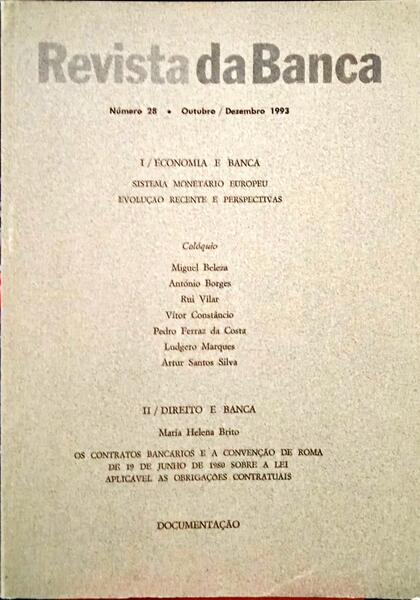 REVISTA DA BANCA, N.º 28, OUTUBRO/DEZEMBRO 1993.