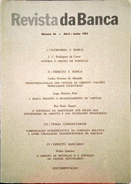 REVISTA DA BANCA, N.º 26, ABRIL/JUNHO 1993.