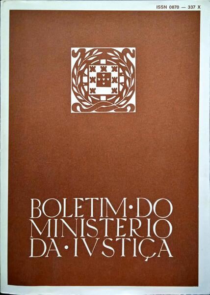 BOLETIM DO MINISTÉRIO DA JUSTIÇA, N.º 400, NOVEMBRO 1990.