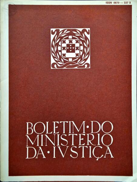BOLETIM DO MINISTÉRIO DA JUSTIÇA, N.º 354, MARÇO 1986.