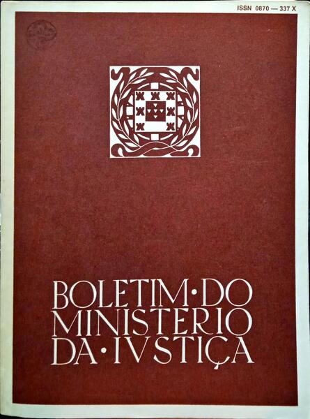 BOLETIM DO MINISTÉRIO DA JUSTIÇA, N.º 357, JUNHO 1986.