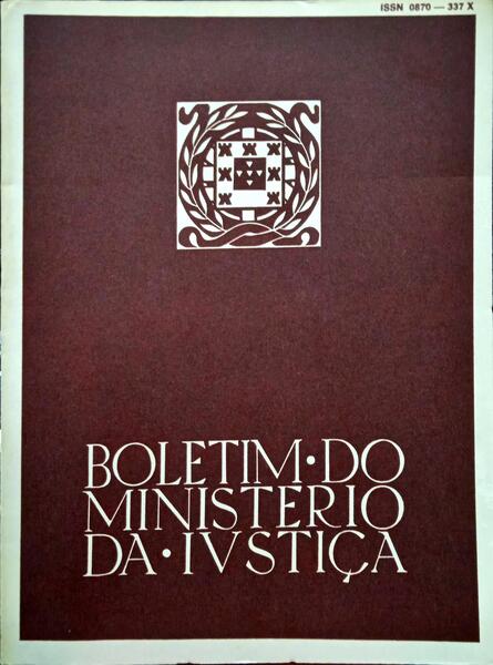 BOLETIM DO MINISTÉRIO DA JUSTIÇA, N.º 350, NOVEMBRO 1985.