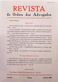 REVISTA DA ORDEM DOS ADVOGADOS ANO 60 - I, JANEIRO 2000.