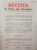 REVISTA DA ORDEM DOS ADVOGADOS ANO 56 - II, AGOSTO 1996.