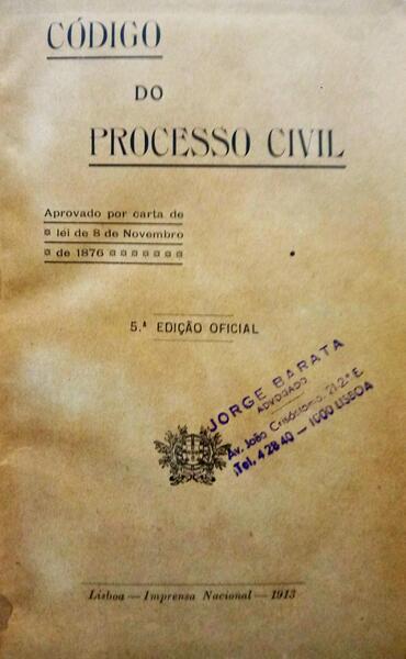 CÓDIGO DE PROCESSO CIVIL. [5.ª EDIÇÃO OFICIAL]