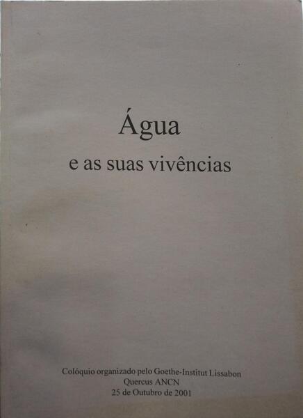 ÁGUA E AS SUAS VIVÊNCIAS.