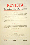 REVISTA DA ORDEM DOS ADVOGADOS ANO 49 - I, ABRIL 1989.