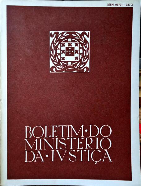 BOLETIM DO MINISTÉRIO DA JUSTIÇA, N.º 367, JUNHO 1987.