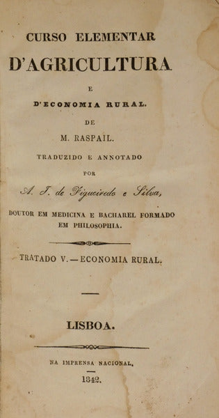CURSO ELEMENTAR D’AGRICULTURA E D’ECONOMIA RURAL.