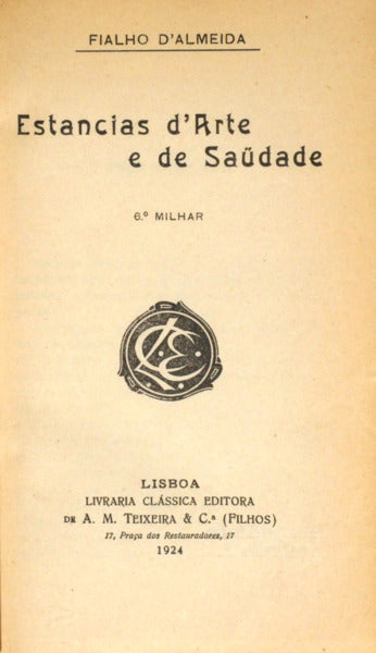ESTANCIAS D'ARTE E DE SAUDADE.