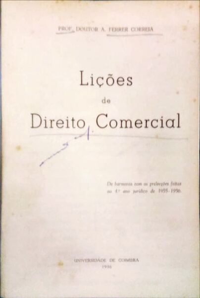 LIÇÕES DE DIREITO COMERCIAL.