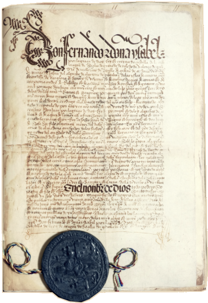 TRATADO DE TORDESILLAS. (RESCATES). 1494. [FAC-SÃMILE VERSÃƒO CASTELHANA, 1985 - SEM O VOL. DE TEXTO.]