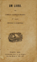 CASTELO BRANCO. (Camilo) UM LIVRO. [2.ª EDIÇÃO]